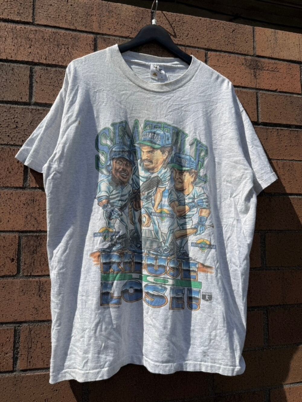 90s Seattle Mariners Refuse to Lose Vintage Caricature Shirt Ken Griffey Jr